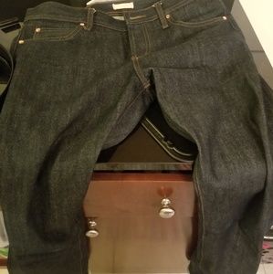 Unbranded unwashed tight selvedge denim.